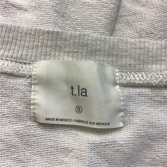 Anthropologie T.la Crew Neck Tunic Beige Sweatshirt Size Small - Picture 13 of 13